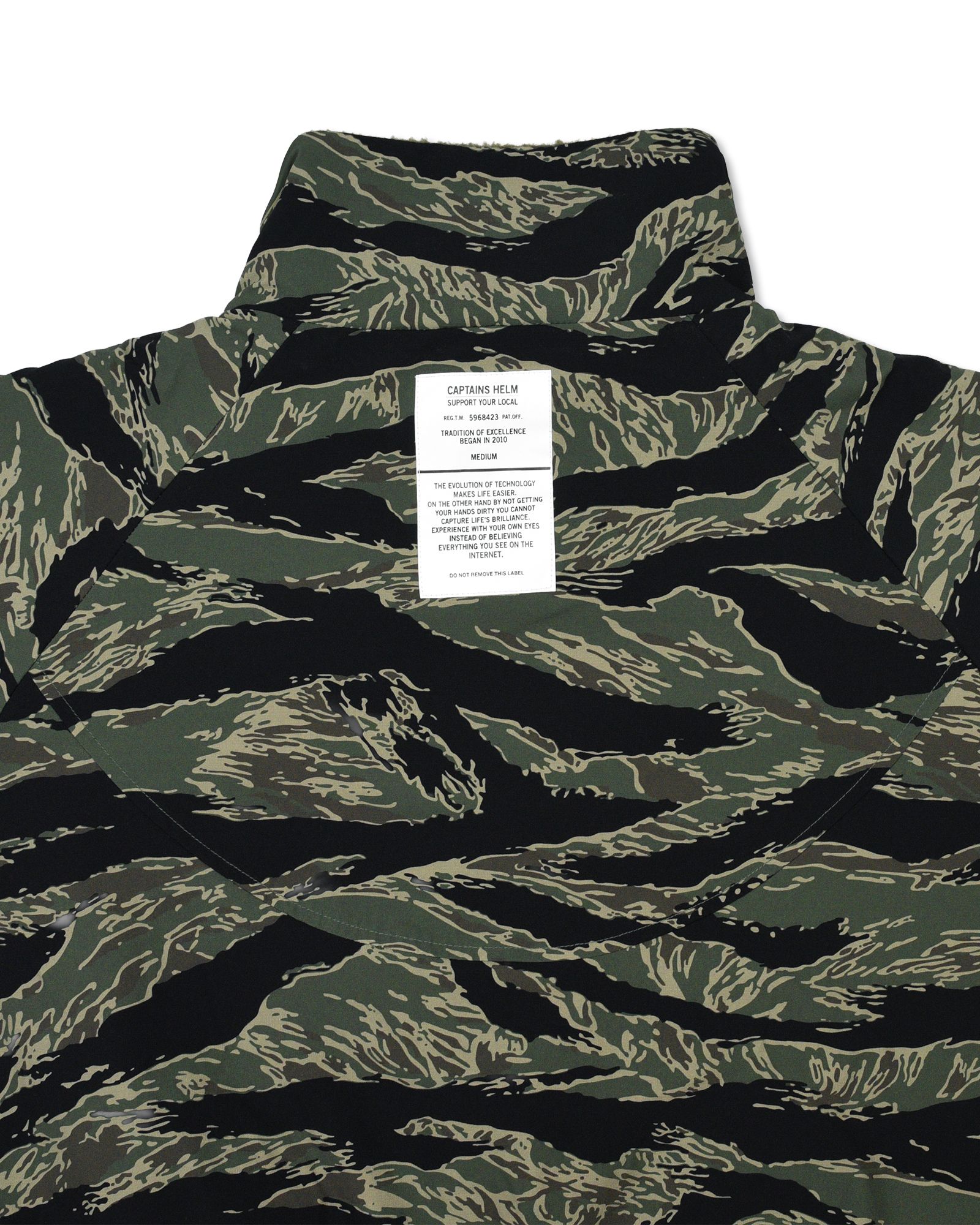 【ラスト1点】REVERSIBLE FLEECE JACKET (OLIVE×TIGER CAMO) / リバーシブル フリース ジャケット