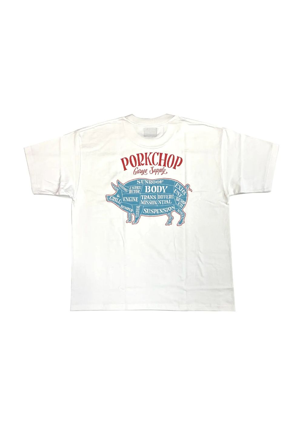 PORK BACK TEE (WHITE) / ポークバック ロゴ Tシャツ
