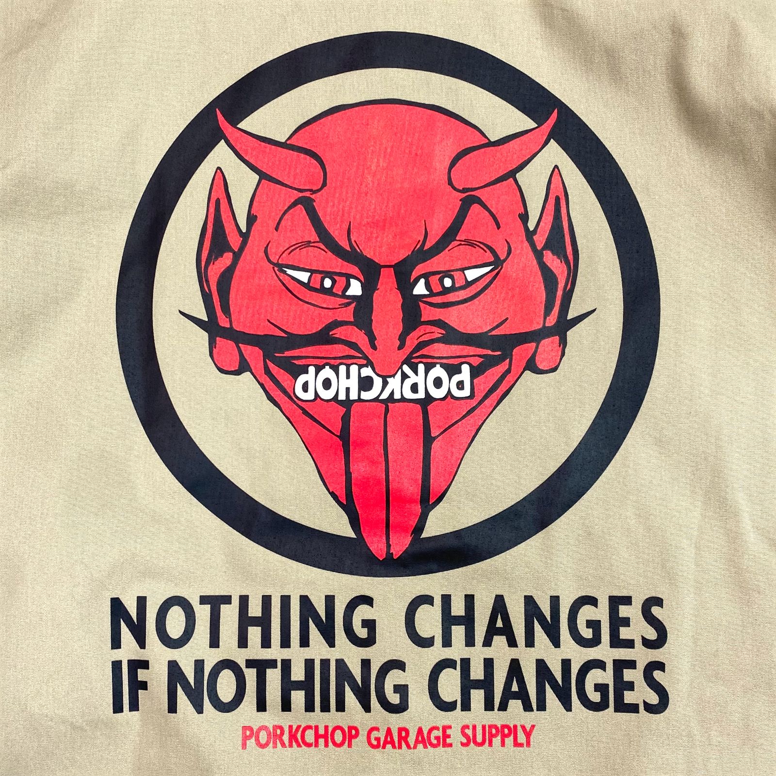 PORKCHOP GARAGE SUPPLY - NOTHING DEVIL COACH JKT (BEIGE