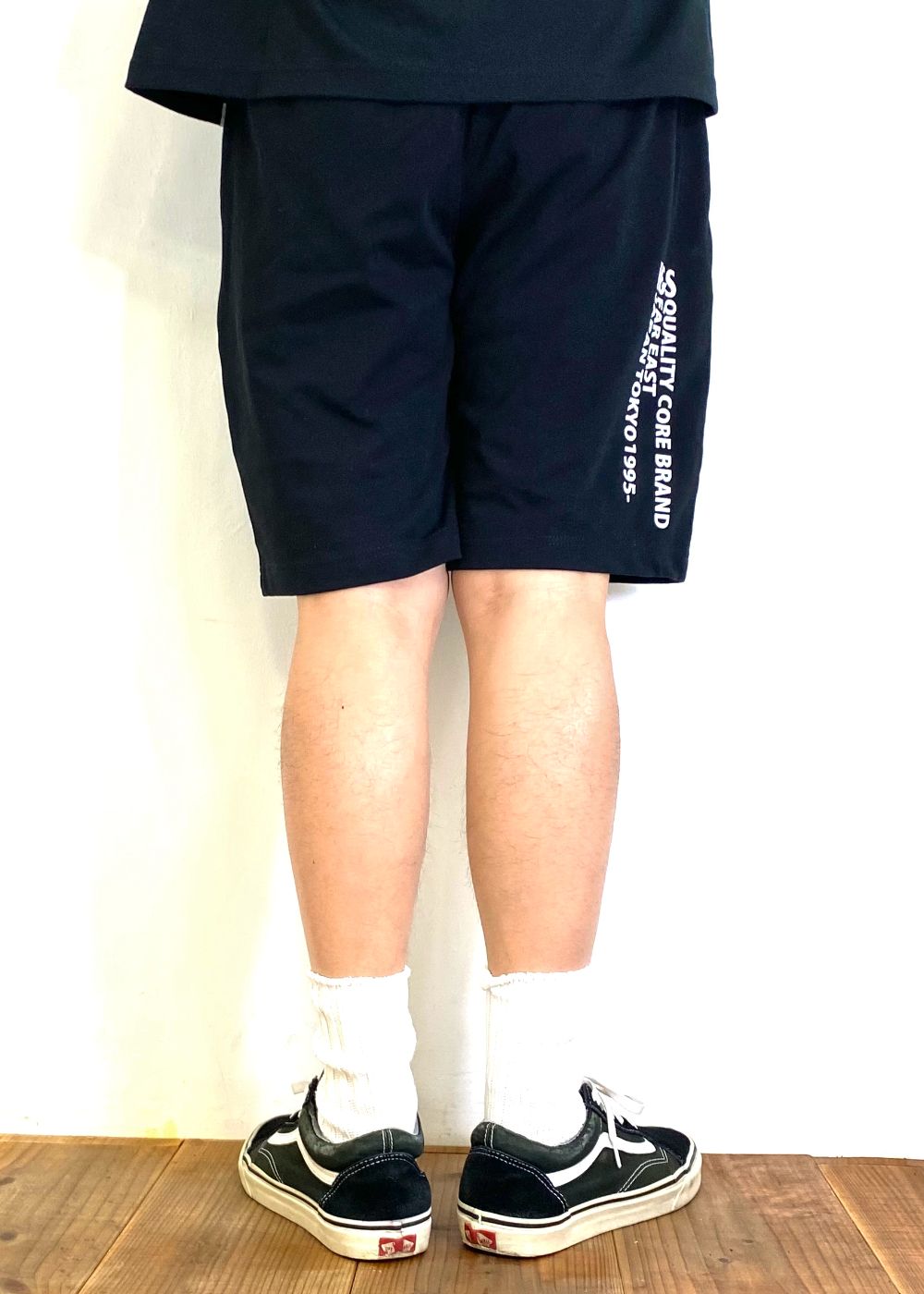 【ラスト1点】H&S Logo Short (BLACK) / ロゴ プリントイージーショーツ
