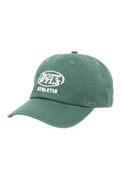 ATHLETIC CAP (GREEN) / ロゴ刺繍 ダッド キャップ。