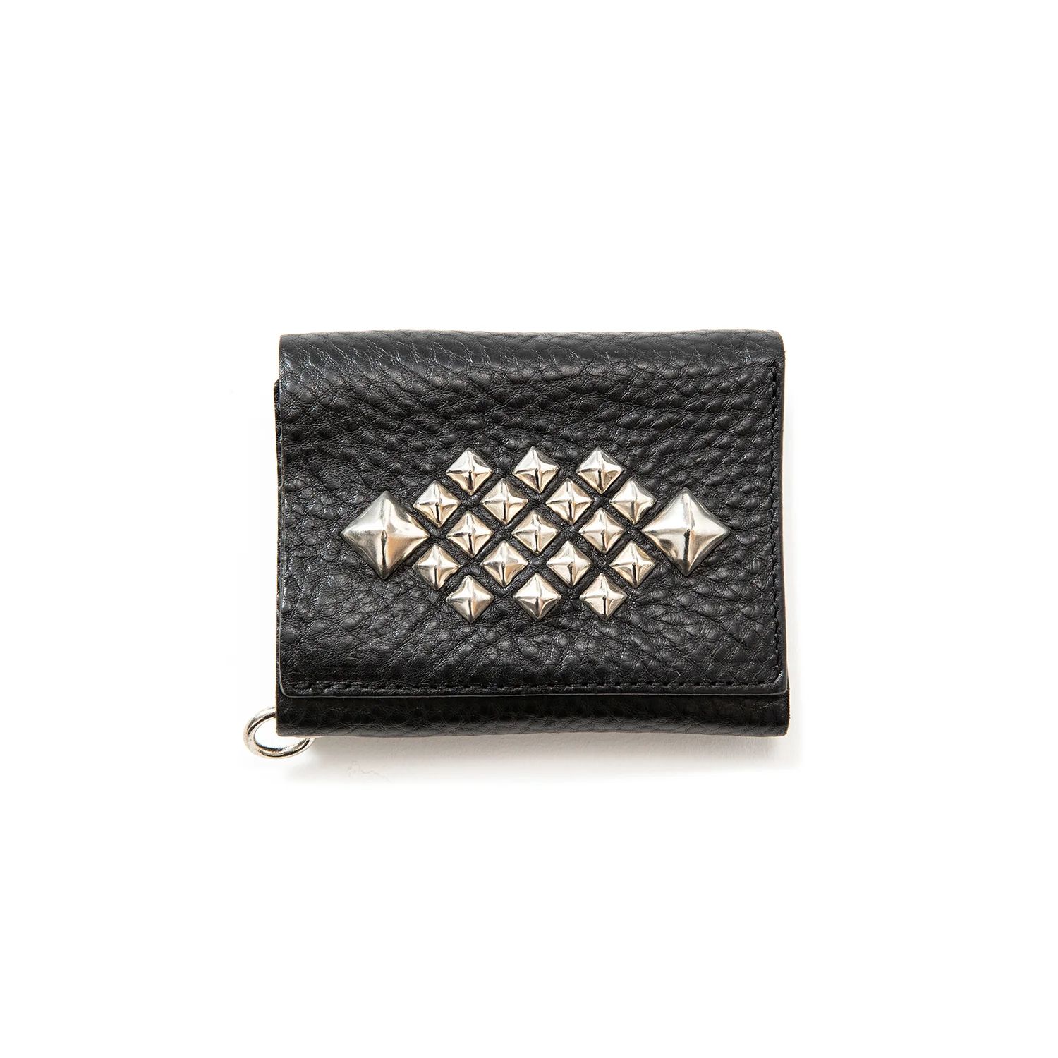 CALEE - STUDS LEATHER MULTI WALLET (BLACK) / スタッズ レザー コンパクト マルチ ウォレット |  LOOPHOLE