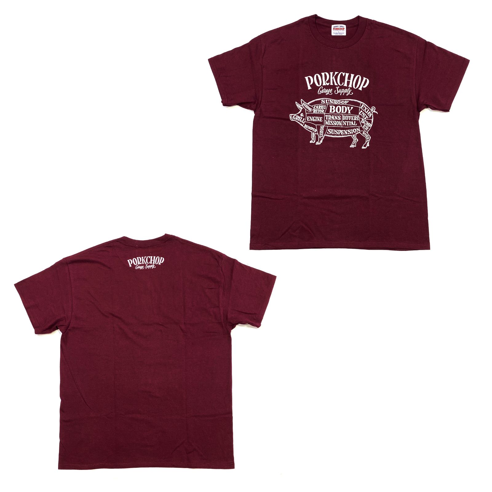【希少XL】ポークチョップガレージサプライ☆両面ビッグロゴ Tシャツ♤632 希少XL】ポークチョップガレージサプライ☆両面ビッグロゴ T