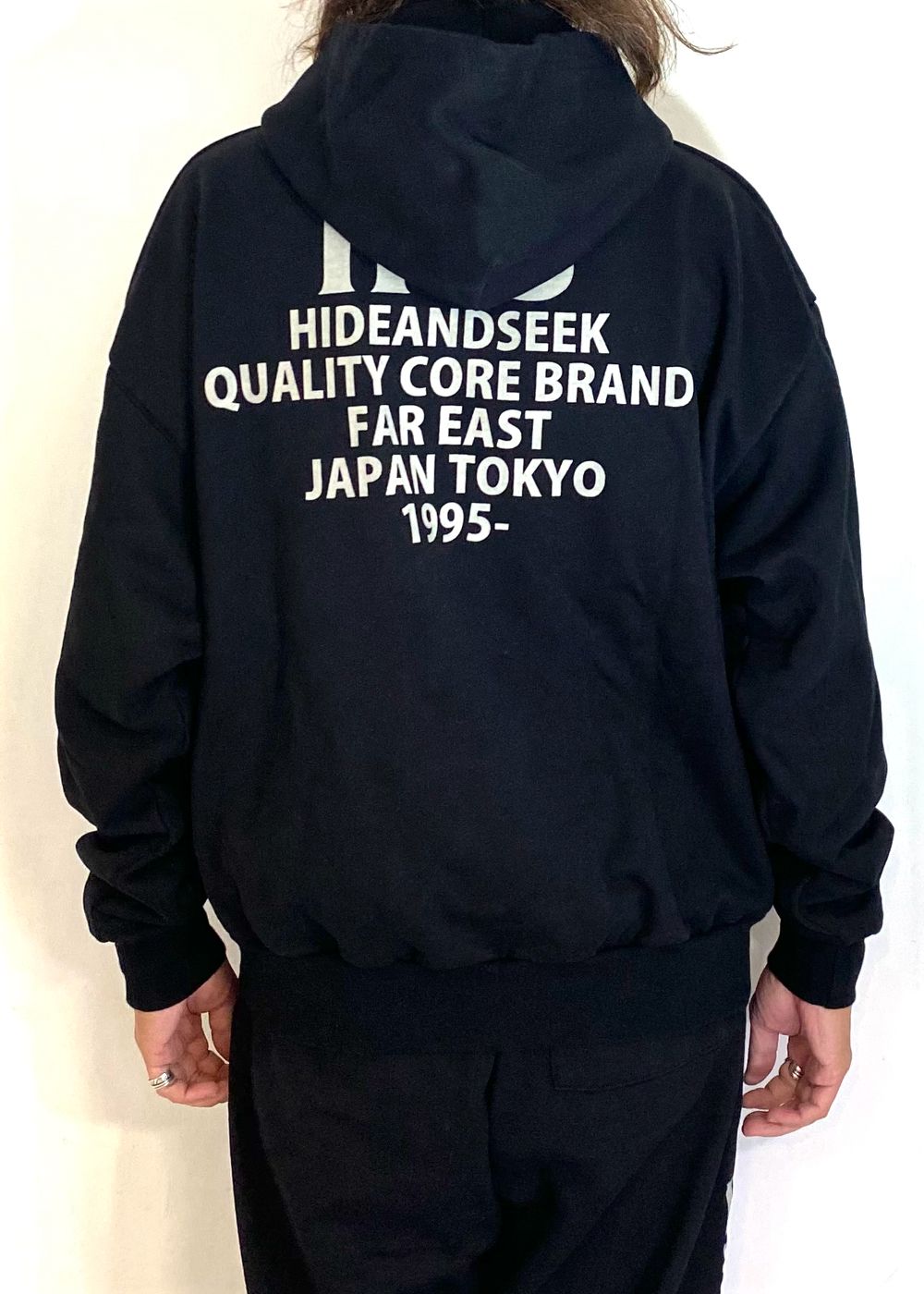 H&S Hooded Sweat Shirt (BLACK) / オリジナル セットアップスウェット パーカー / セットアップ可能