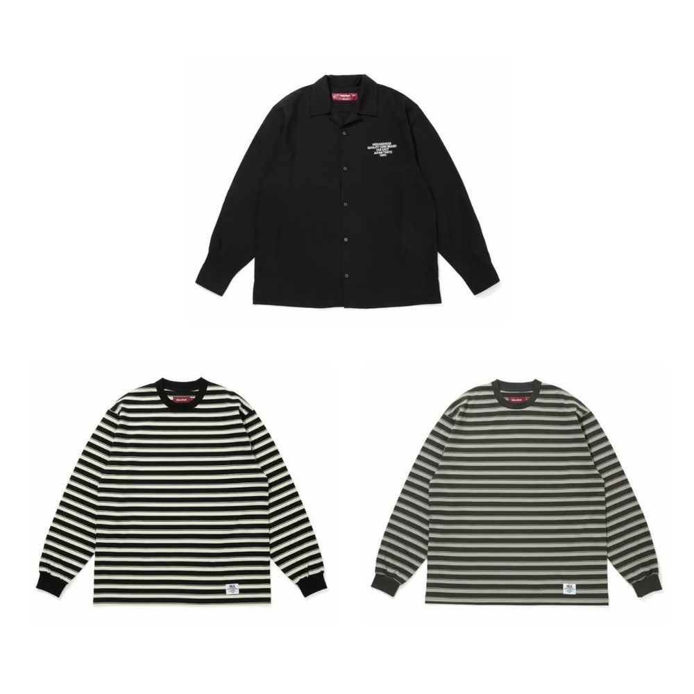 HIDE AND SEEK 新作販売告知 / 上品さが魅力の開襟シャツ&人気のボーダーTEE。