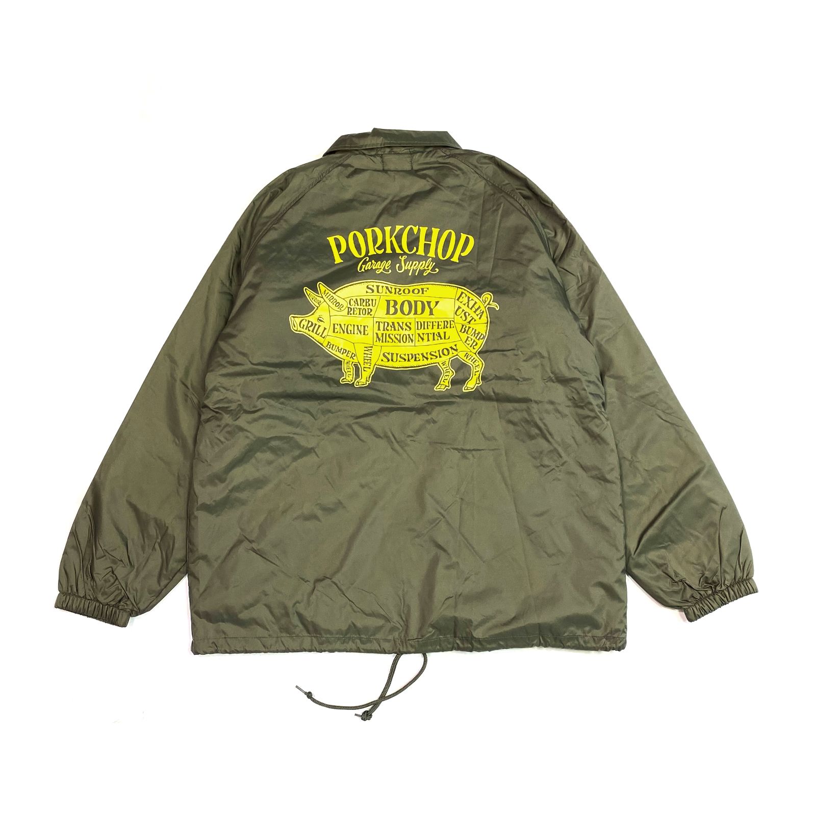 PORKCHOP GARAGE SUPPLY - BOA COACH JKT (KHAKI) / ボアインナー コーチジャケット | LOOPHOLE