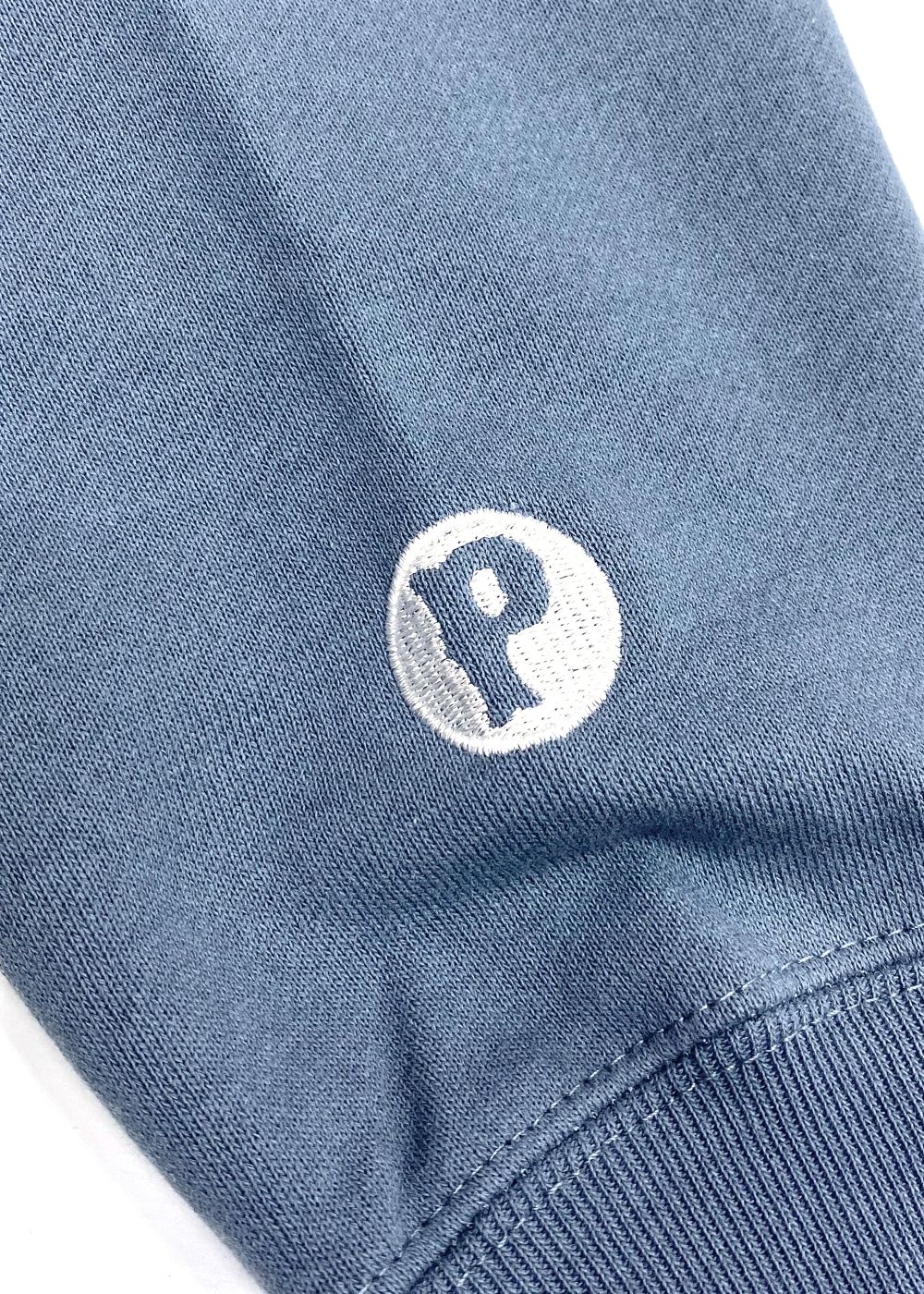 CIRCLE PORK ZIP UP HOODIE (STONE BLUE) / サークルポーク スウェット ジップパーカー