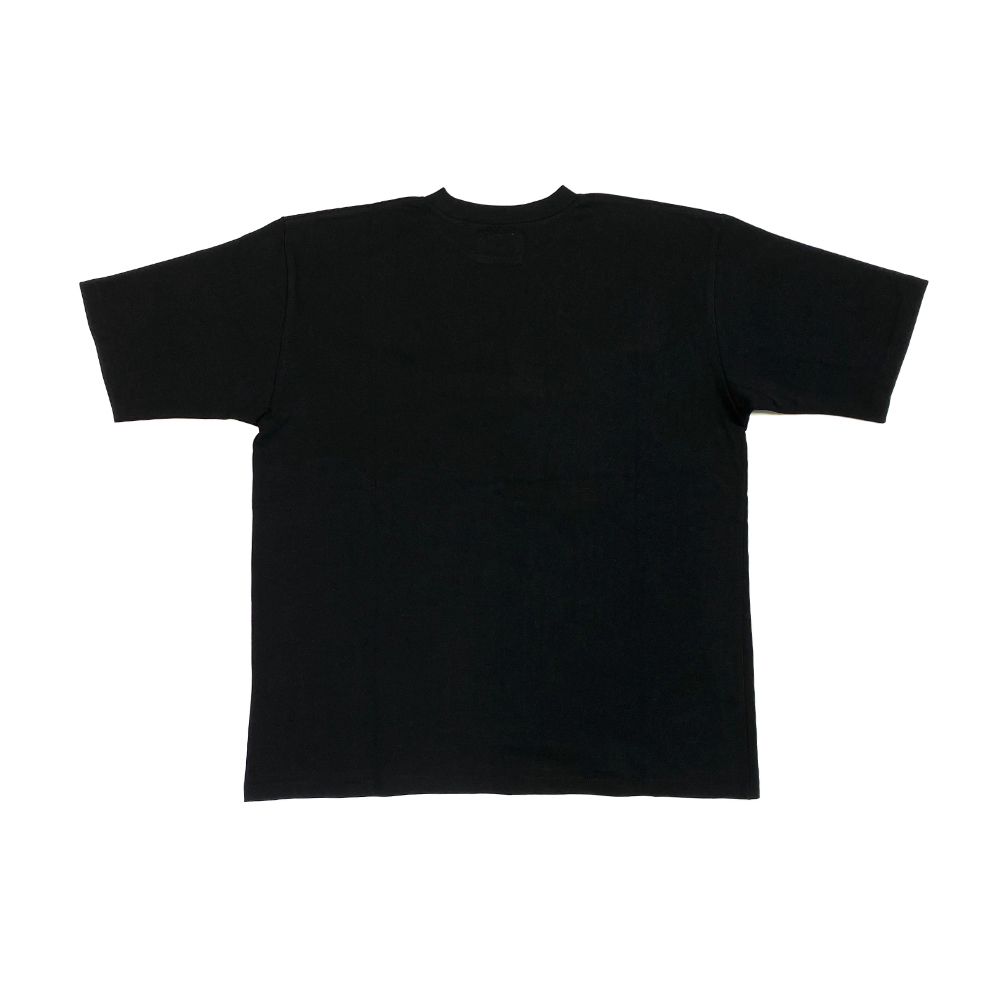 CAPTAIN’S FLAG TEE (BLACK) / ロゴ刺繍&アメリカンフラッグ プリント Tシャツ