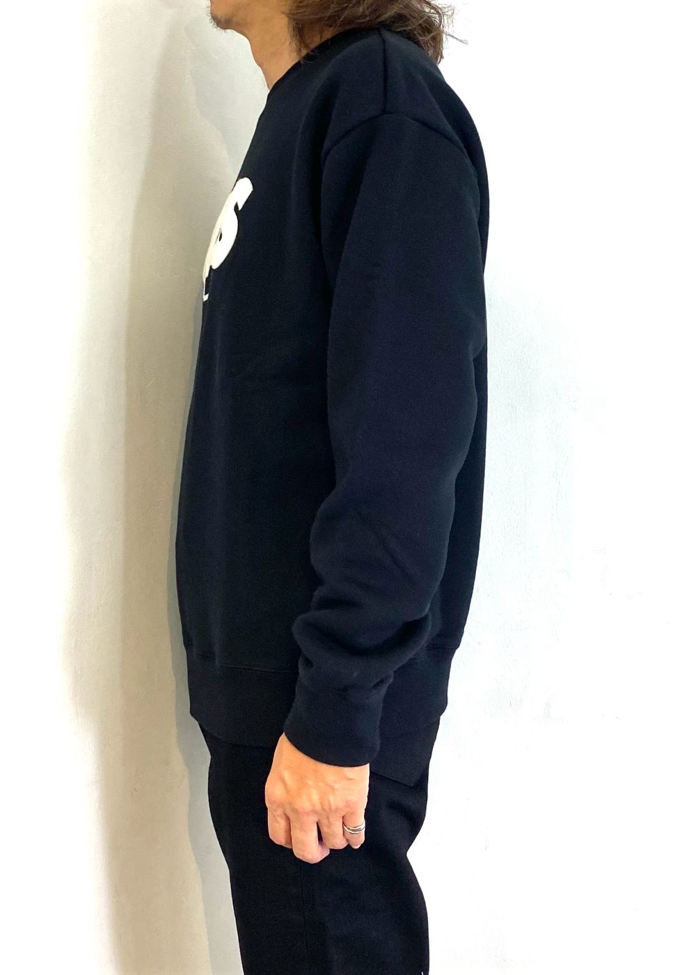 BOX LOGO SWEAT (BLACK) / ロゴ アップリケ スウェット
