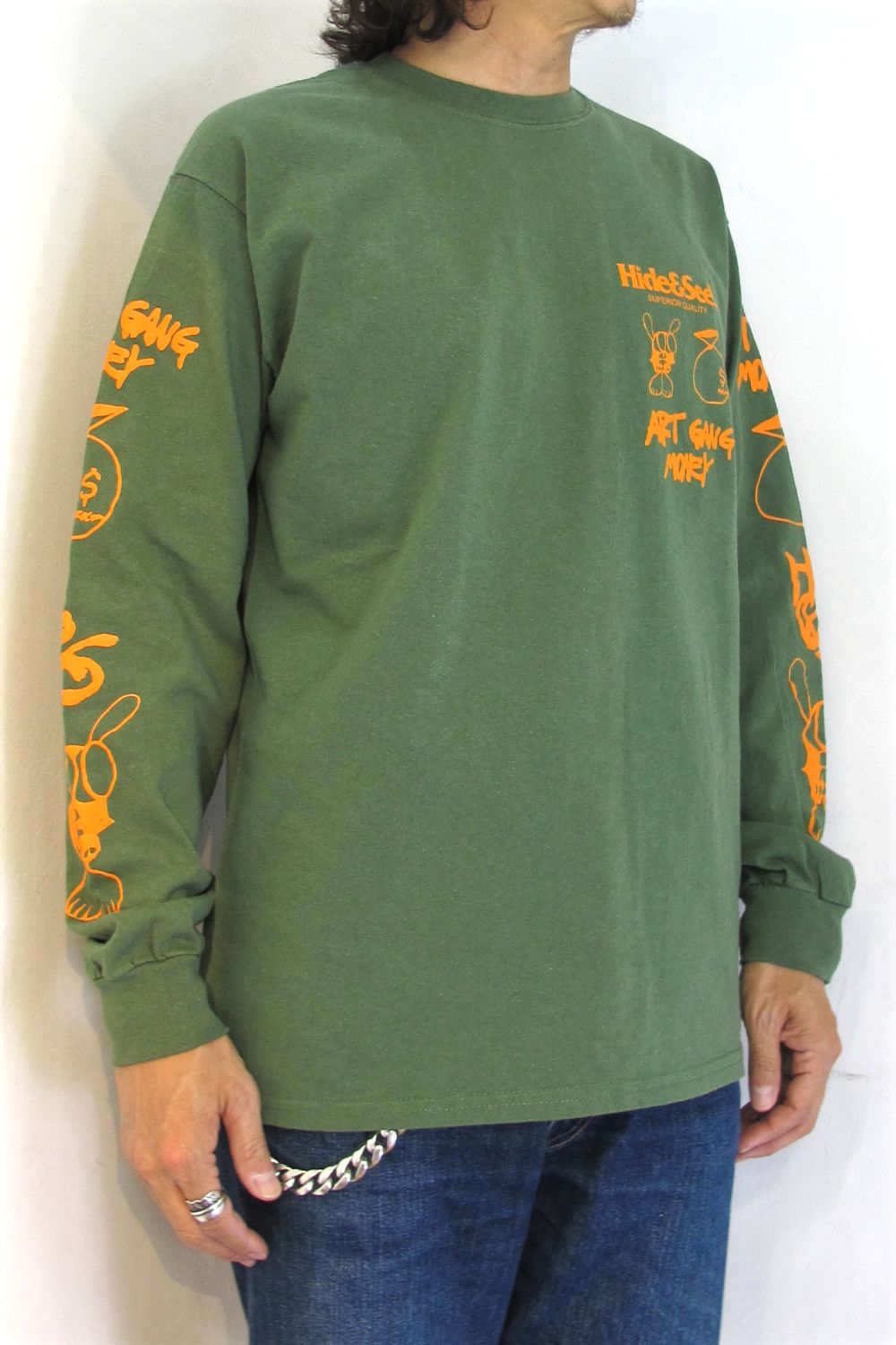 × SKOLOCT L/S Tee-1 (OLIVE DRAB) / スコロクト コラボロンT