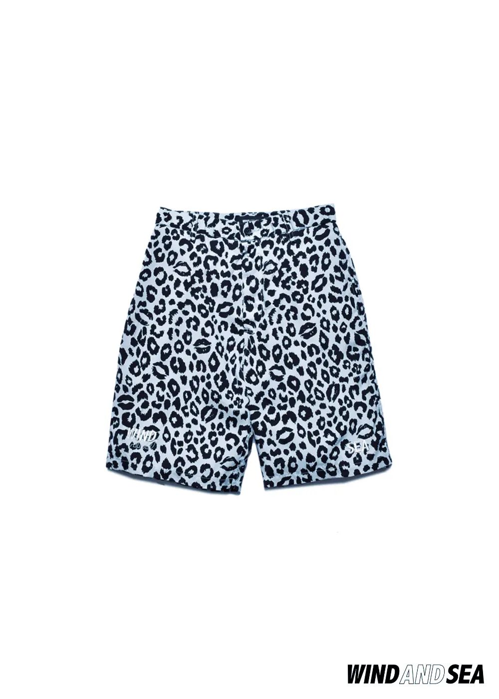 ×WDS Lips Leopard Print Easy Shorts (LGR) / ウィンダンシー コラボ レオパードリップ ショーツ