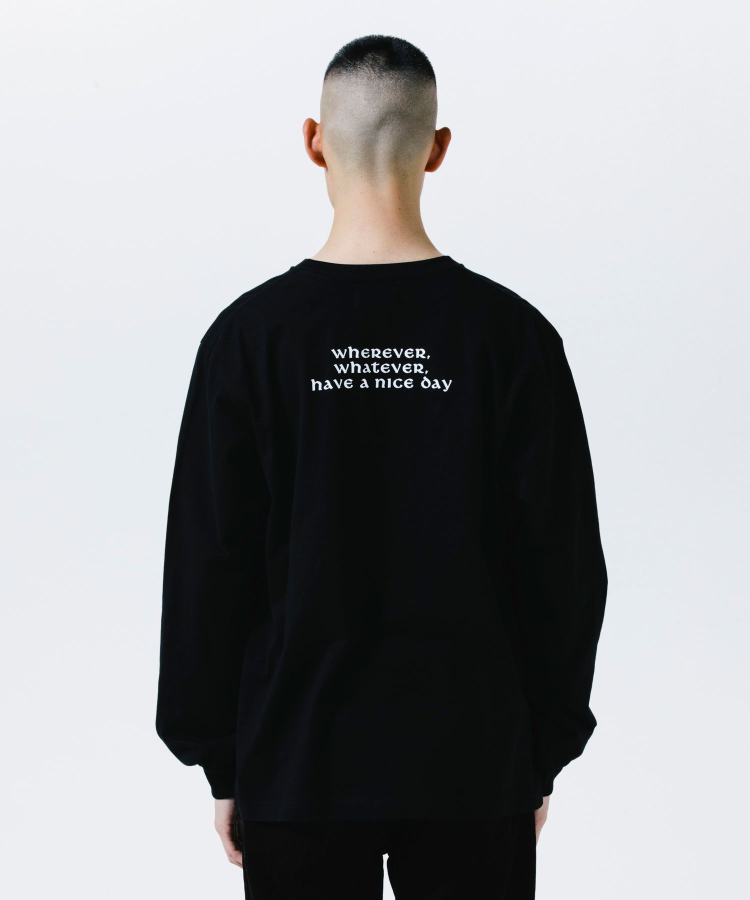 R9 PHOTO LS TEE (BLACK) /  オリジナル フォトプリント Tシャツ