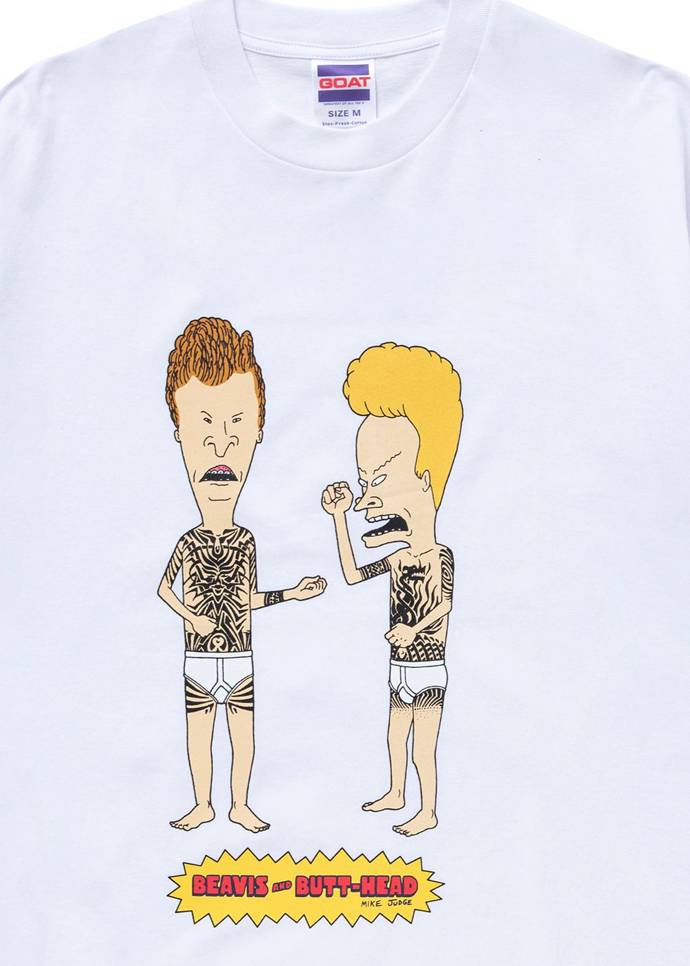 S/S PRINT T "TATTOO" (WHITE) / ビーバス&バットヘッド コラボ Tee