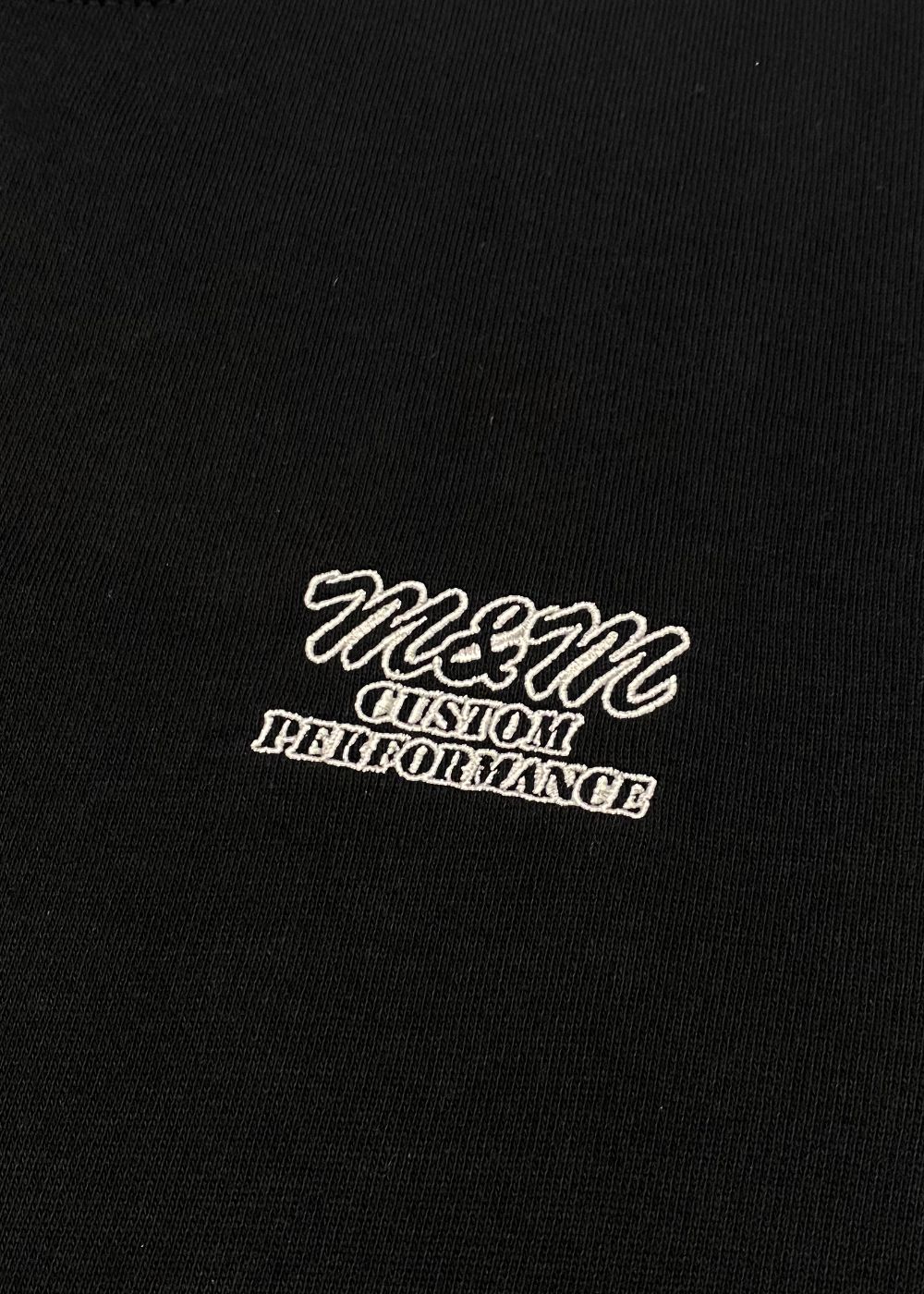 Short Sleeve Sweat (BLACK) / ロゴ刺繍 半袖 クルーネック スウェット / セットアップ可能