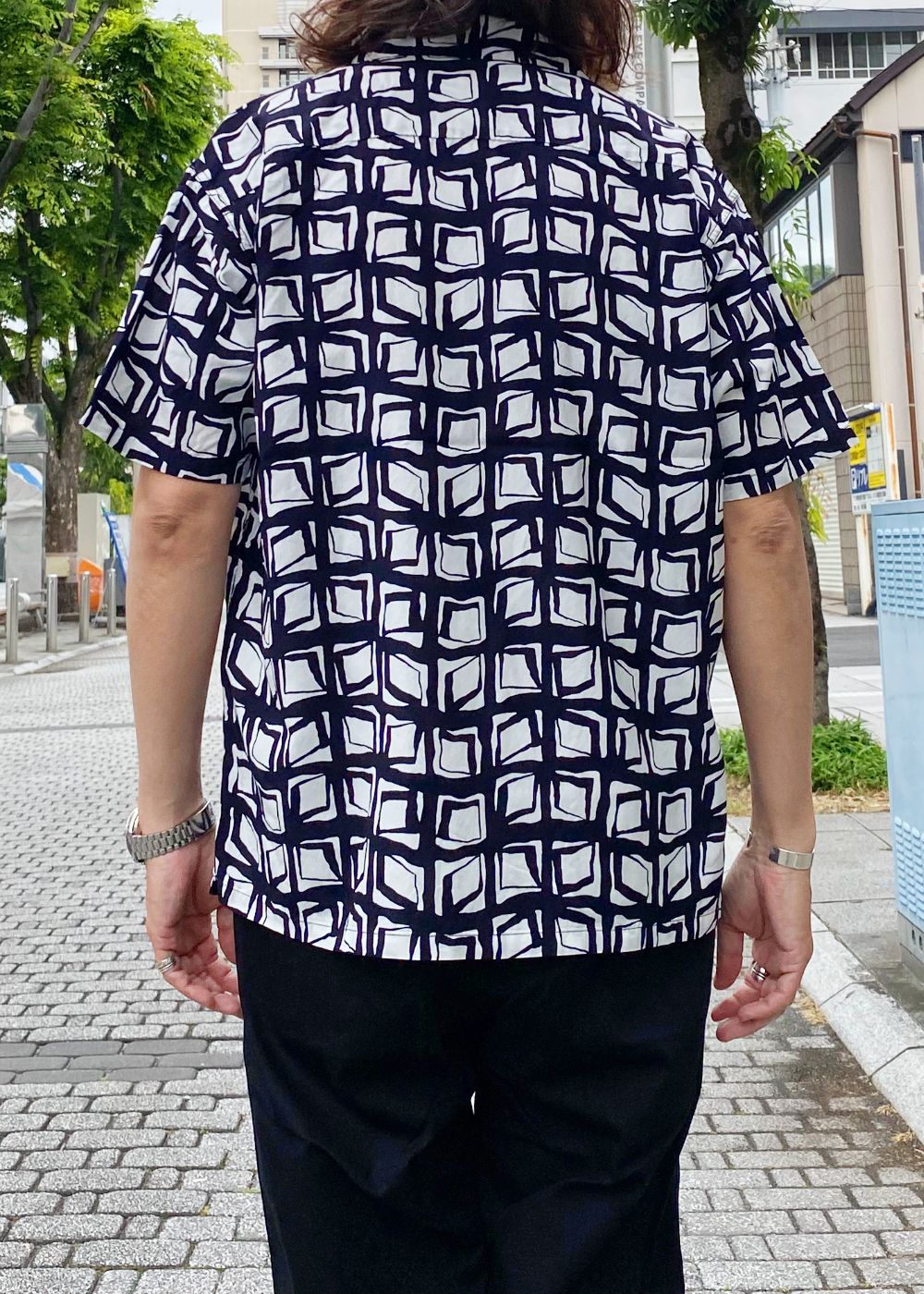 ATOMIC S/S SHIRT (NAVY) / アトミック柄 アロハ シャツ