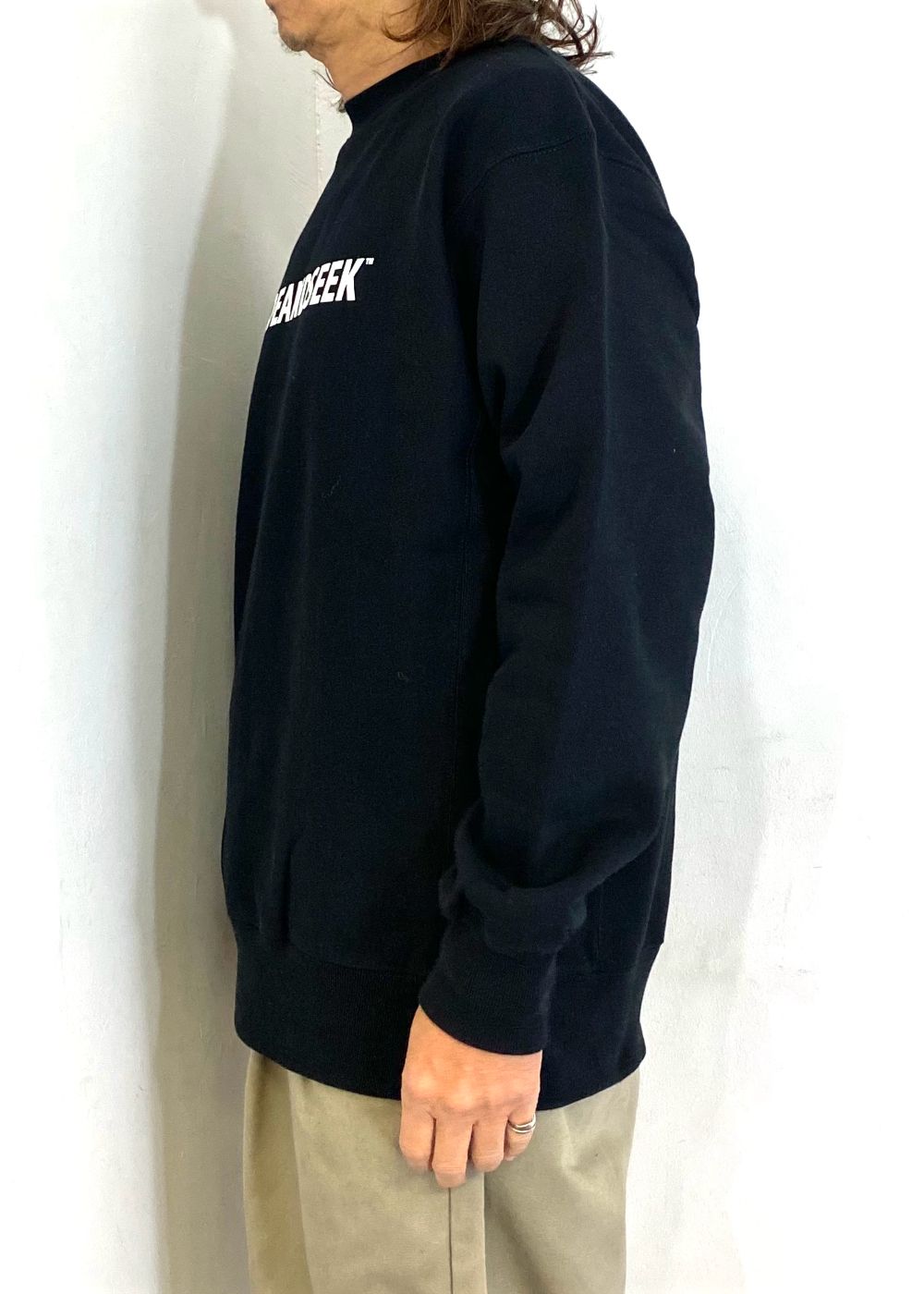 Logo Sweat Shirt (BLACK) / ロゴ クルーネック スウェット