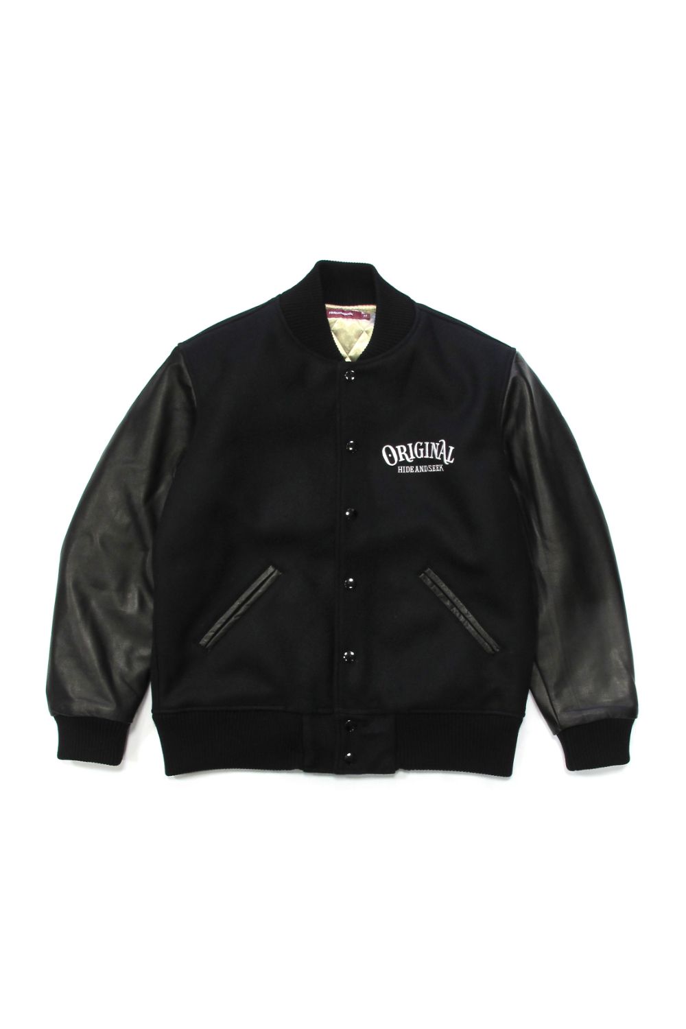 HideandSeek - ×TENDERLOIN VERSITY JKT (BLACK