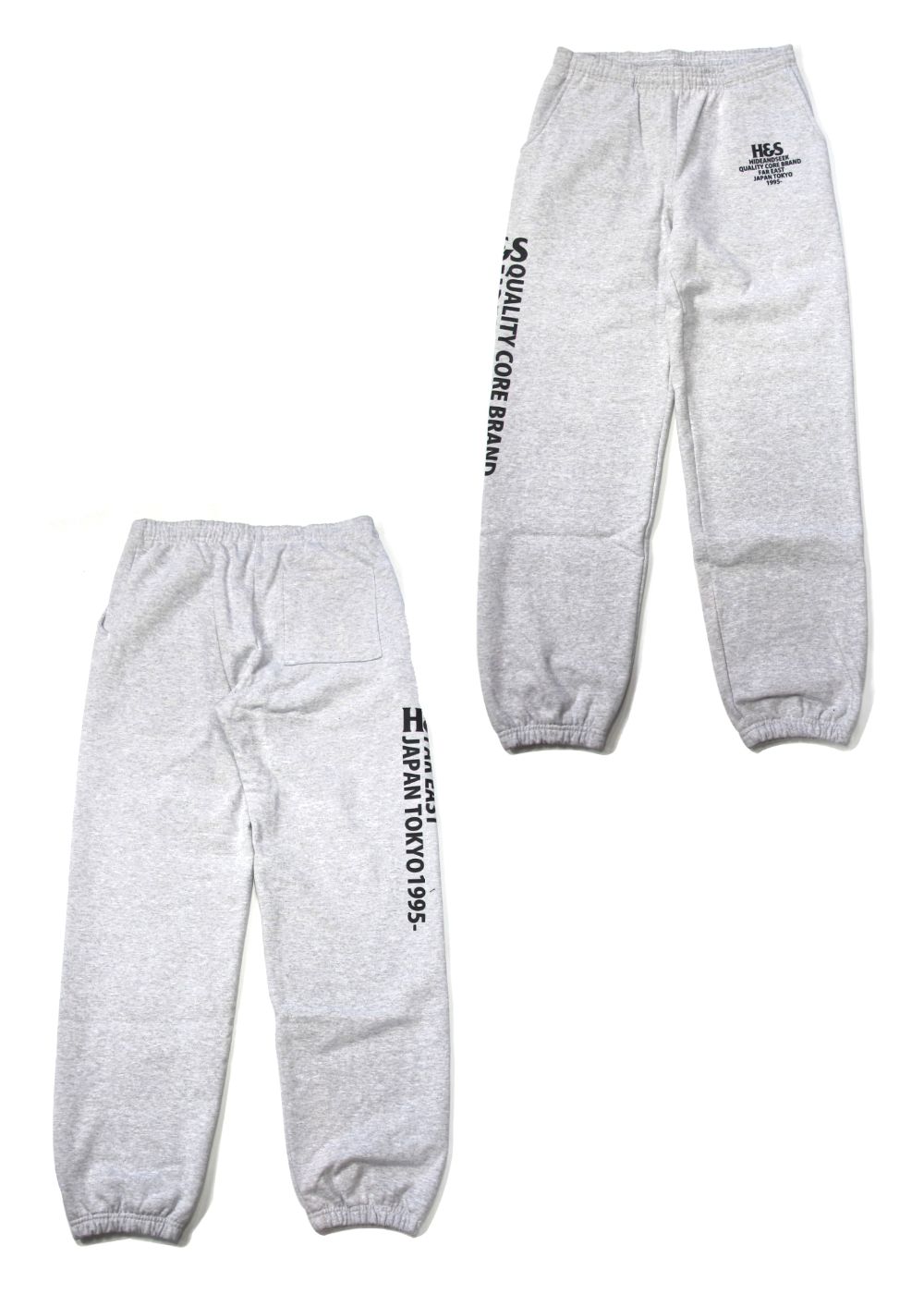 HideandSeek - LOGO SWEAT PANT (HEATHER GRAY) / セットアップ