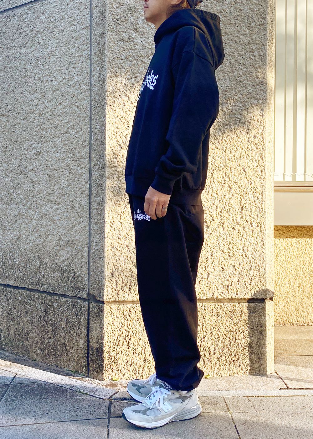 The H&S Hooded Sweat Shirt (BLACK) / 西浦徹 コラボ スウェット パーカー