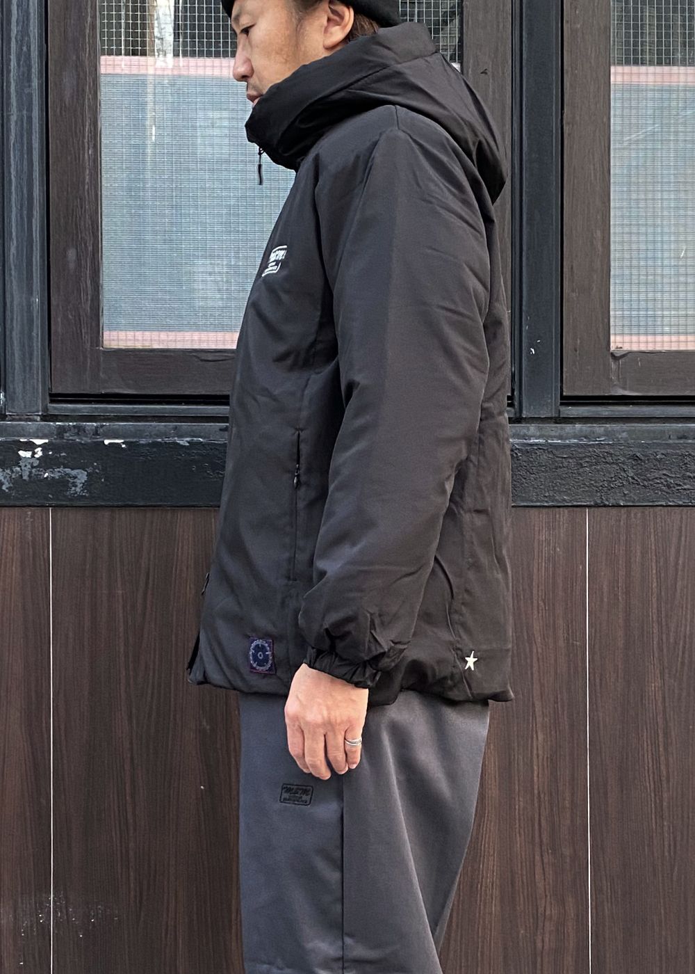 Insulated Full Zip Parka (BLACK) / フーデッド パフ ジャケット