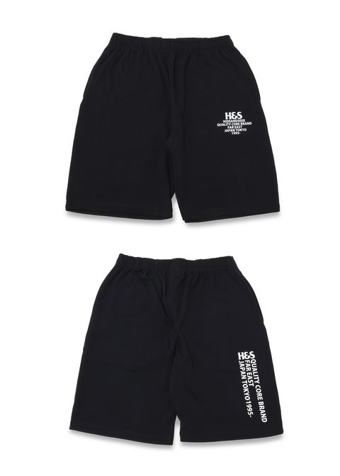 【ラスト1点】H&S Logo Short (BLACK) / ロゴ プリントイージーショーツ