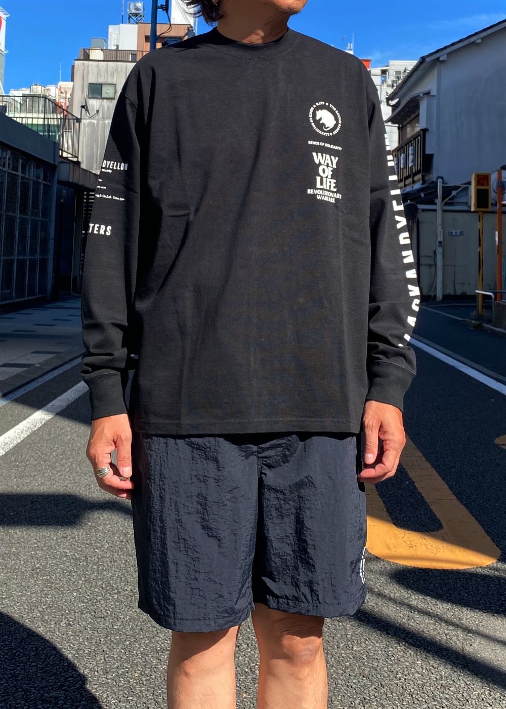 MC L/S TEE (BLACK) / MC ロング Tシャツ