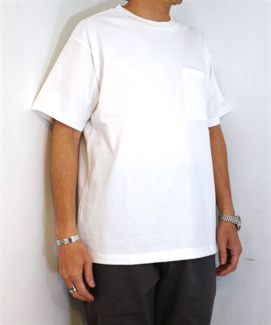 Standard Crewneck T-SH (WHT) / オリジナル ポケット Tシャツ