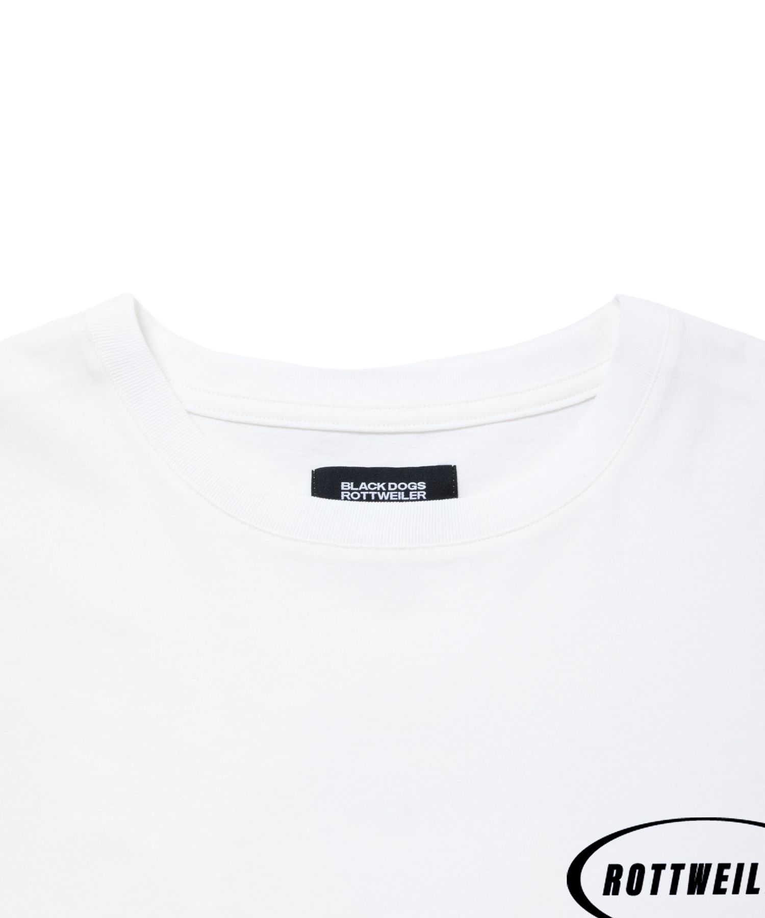 R9 GOD TEE (WHITE) / タイポグラフィ プリント オリジナル Tシャツ