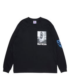 DOG PHOTO LS TEE (BLACK) / フォト プリント Tシャツ