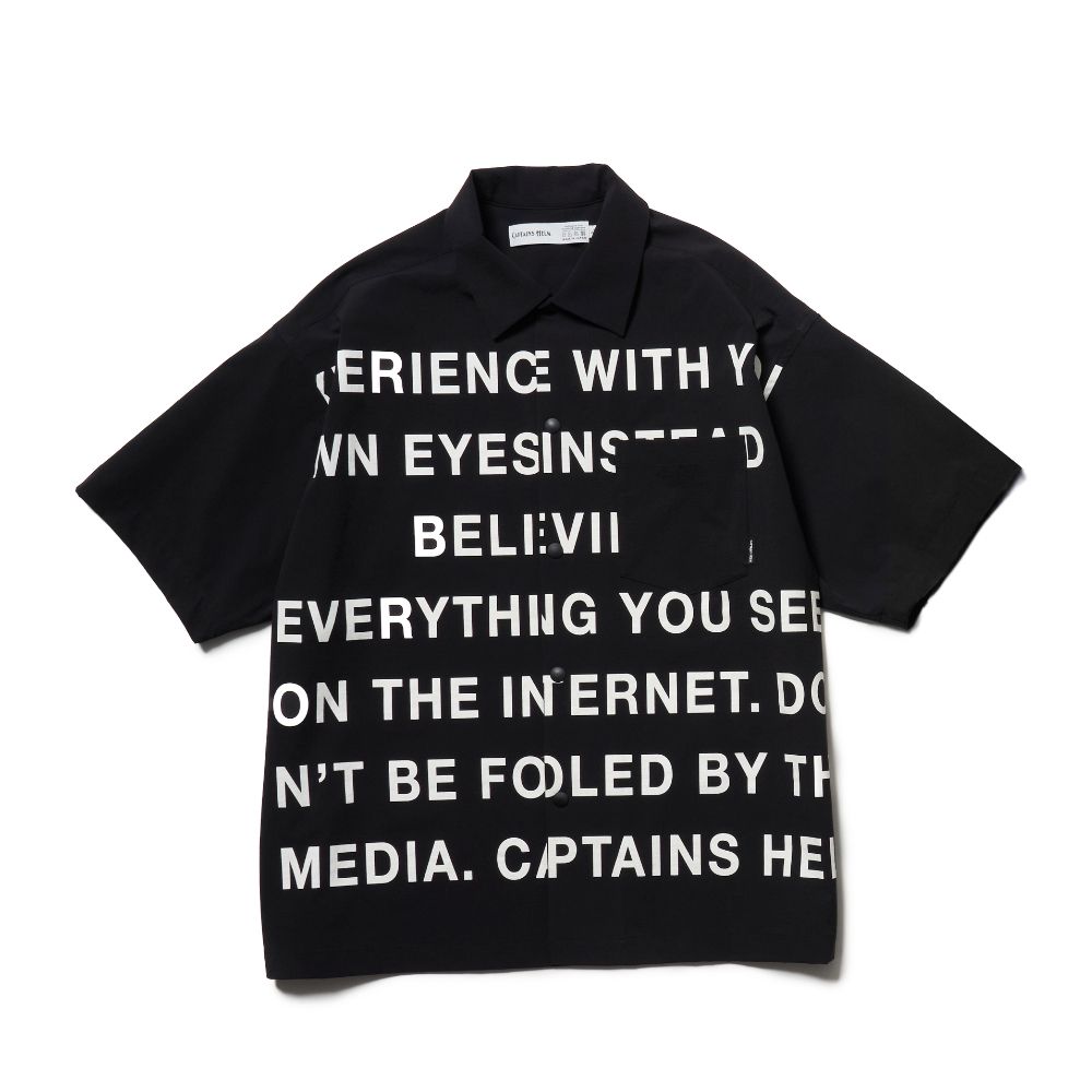 【ラスト1点】CORDURA® WATER-REPELLENT SHIRTS (BLACK) / ストレッチ S/S シャツ
