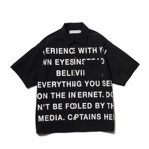 【ラスト1点】CORDURA® WATER-REPELLENT SHIRTS (BLACK) / ストレッチ S/S シャツ