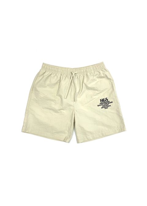 Nylon Easy Short (BEIGE) / ロゴ刺繍 イージーショーツ