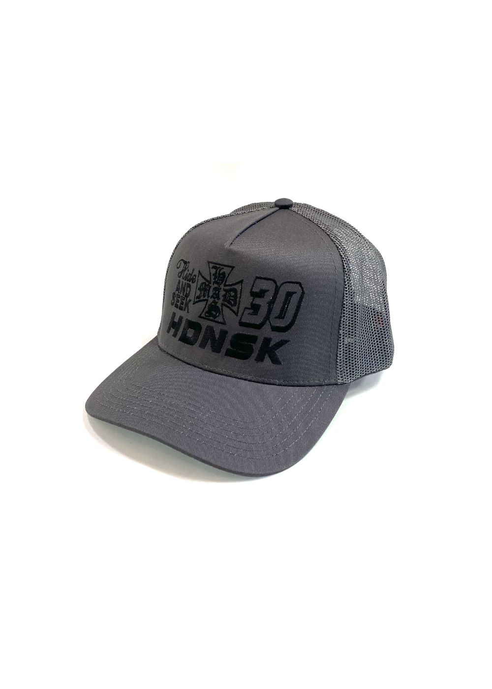 30 Mesh CAP (CHARCOAL GRAY) / ロゴ刺繍 メッシュキャップ