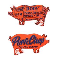 PORK CUSHION (ORANGE/NAVY) / ポーククッション