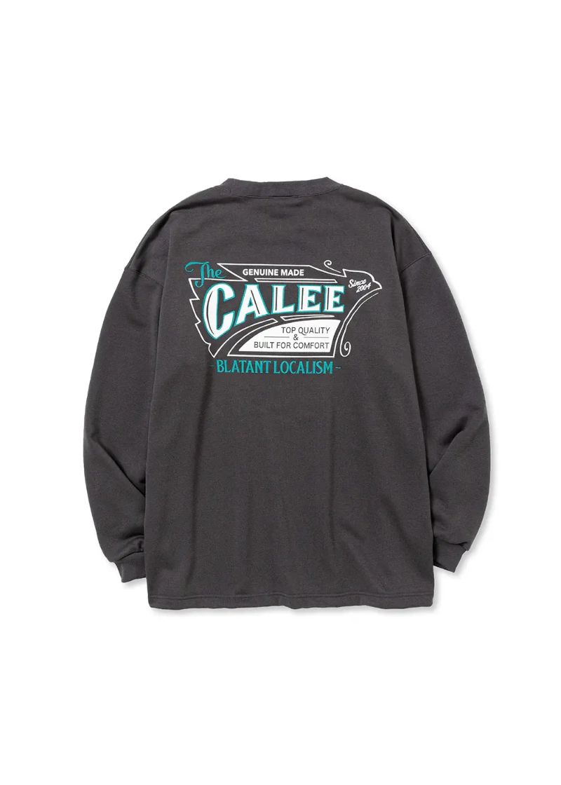 AEROKNOT OLD SIGN BOARD L/S SW TEE ＜NATURALLY PAINT DESIGN＞ (CHARCOAL) / ×ナチュラリーペイント コラボ スウェット