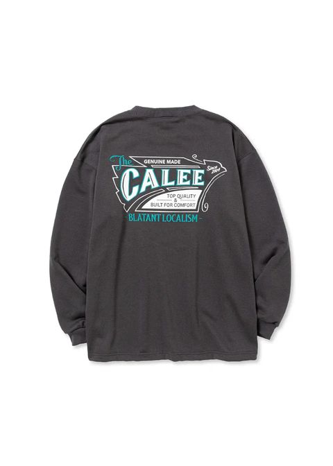 AEROKNOT OLD SIGN BOARD L/S SW TEE ＜NATURALLY PAINT DESIGN＞ (CHARCOAL) / ×ナチュラリーペイント コラボ スウェット