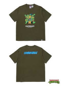 S/S PRINT T "TURTLES" (OLIVE) / ミュータントタートルズ コラボ Tee