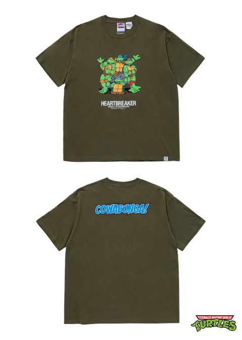 S/S PRINT T "TURTLES" (OLIVE) / ミュータントタートルズ コラボ Tee