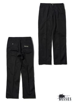 WORK PANTS L (×MASSES) (BLACK) / マシス コラボレーション チノパンツ