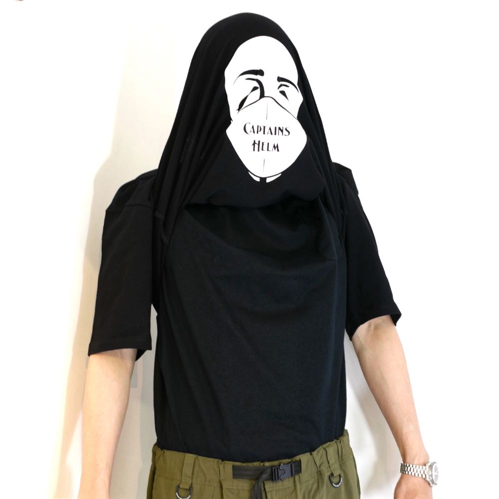 CAPTAINS HELM - LOGO&MASK TEE (GREEN) / ロゴ&マスク プリント