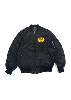 【ラスト1点】FIRE UP MA-1 JACKET  (BLACK) / ワッペン MA-1