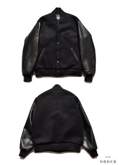 MINEDENIM - 2024AW OUTER 2 STYLE / New Order “Republic” Wool Melton & Leather Varsity JKT