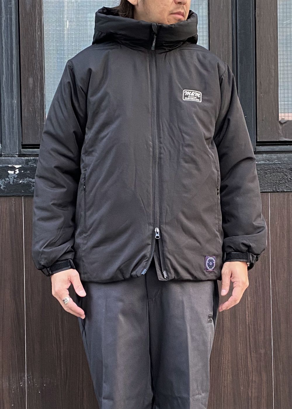 Insulated Full Zip Parka (BLACK) / フーデッド パフ ジャケット