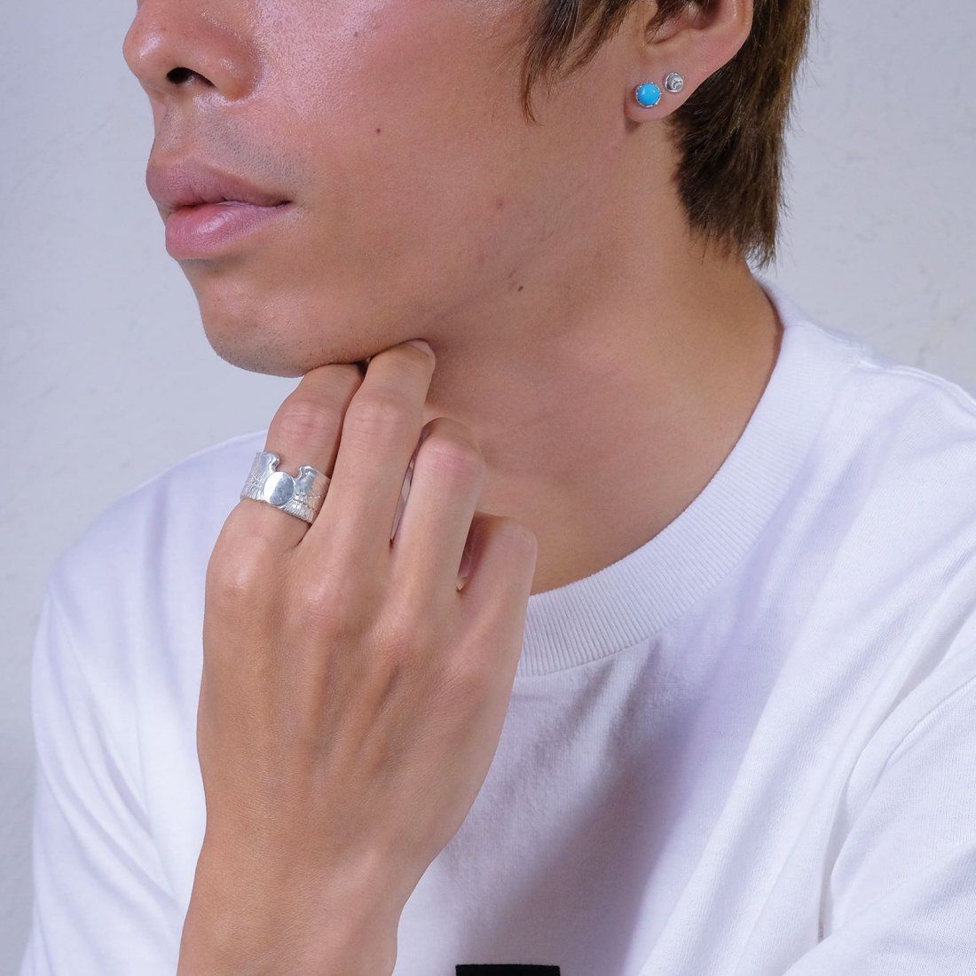 STUDIO T&Y スタジオティーアンドワイ ターコイズ リング 刻印2001 SILVER シルバー size13号 瑞穂店