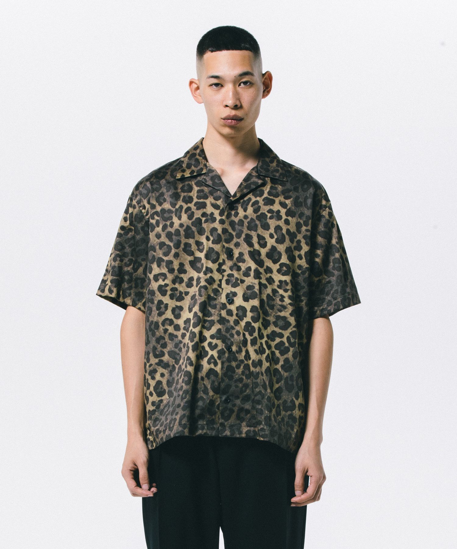 ROTTWEILER - R9 LEOPARD S/S SHIRT (BEIGE) / レオパード オープン