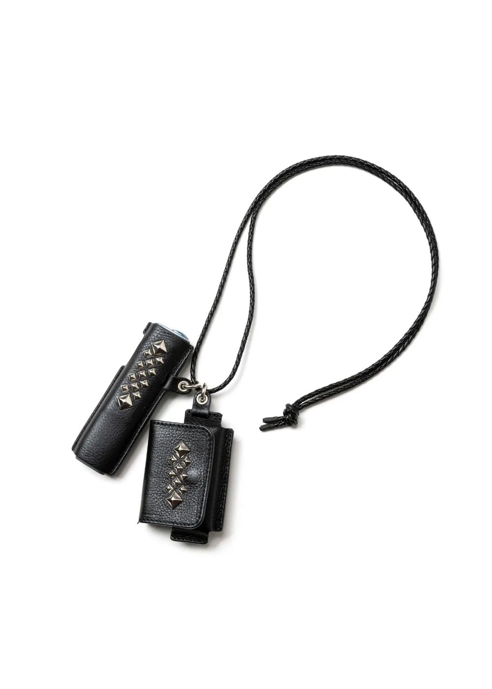 STUDS LEATHER IQOS & HEAT STICK CASE (BLACK) / スタッズ レザー アイコス ケース