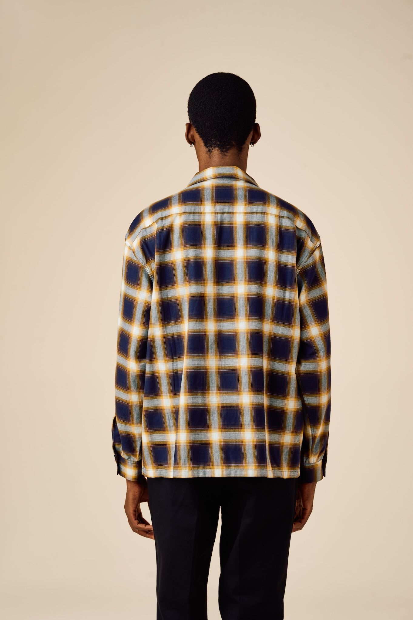 FIVE BROTHER Ex. L/S CHECK SHIRT "VIN" (YELLOW) / ファイブ ブラザー コラボ チェック シャ