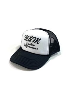 MESH CAP (BLACK/WHITE) / ロゴ プリント メッシュ キャップ