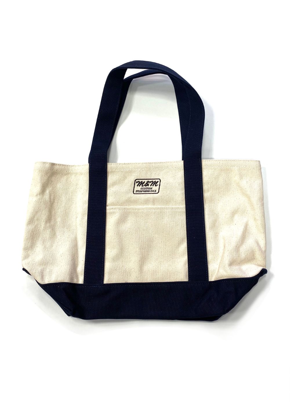 M&M CUSTOM PERFORMANCE - ULTRA HEAVY CANVAS TOTE BAG (NATURAL×NAVY