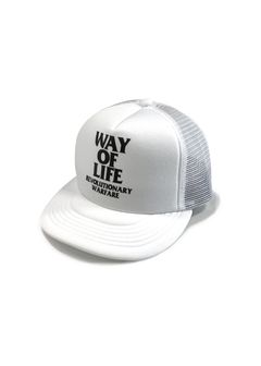 MESH CAP "WAY OF LIFE" (WHITE) / 定番ロゴ メッシュキャップ